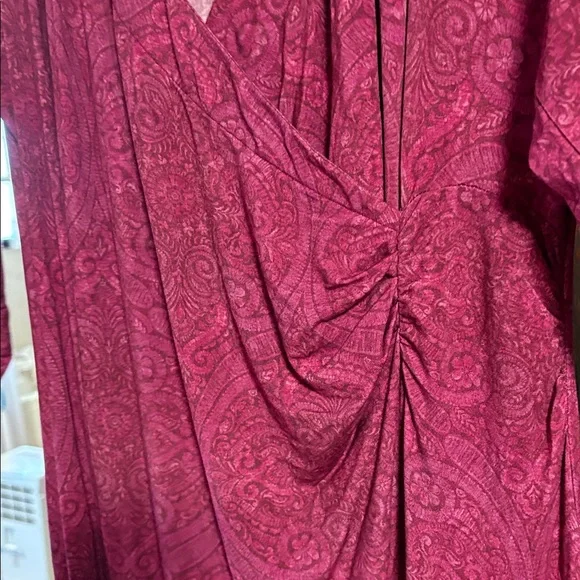 Soft Surroundings Tapestry Dress in Rich Burgundy - Picture 3 of 6